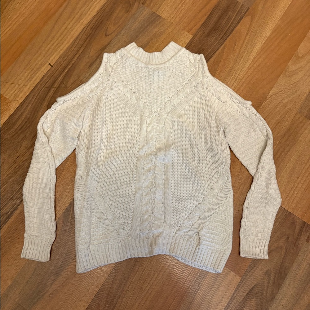 H&M Off-the-Shoulder Cream Sweater
